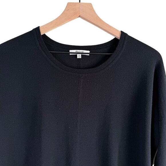 Madewell Black Rowhouse Merino‎ Wool Sweater, Size XS - Picture 3 of 13